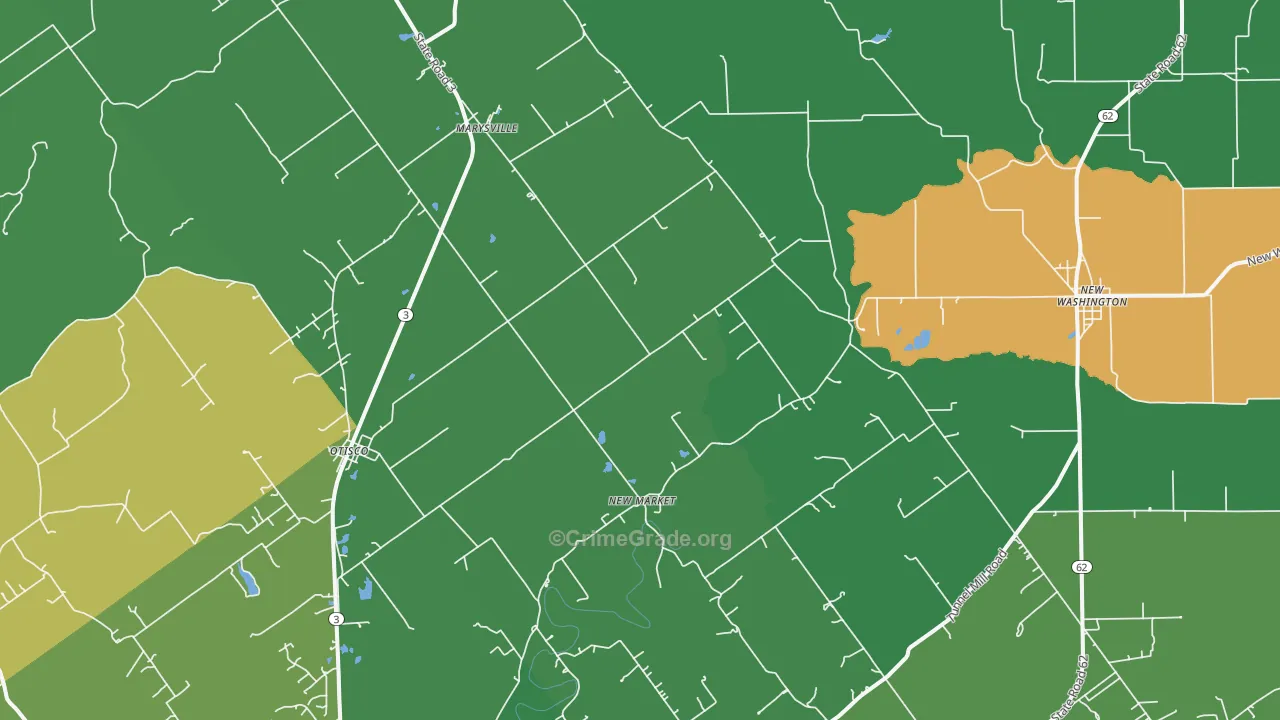 47141, IN Map of Drug-Related Crime Rates