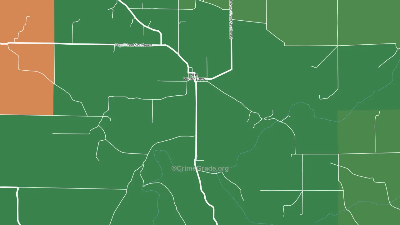 47160, IN Map of Drug-Related Crime Rates