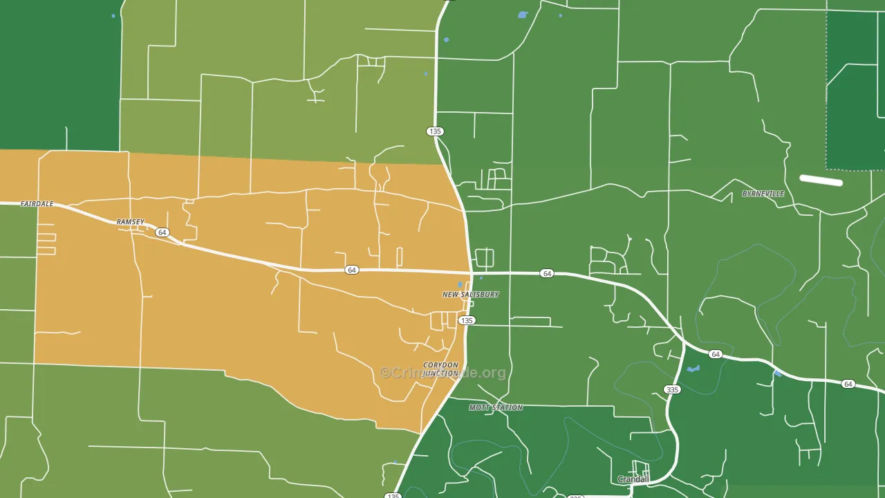 47161, IN Map of Drug-Related Crime Rates