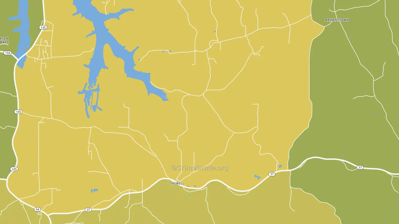 47175, IN Map of Drug-Related Crime Rates