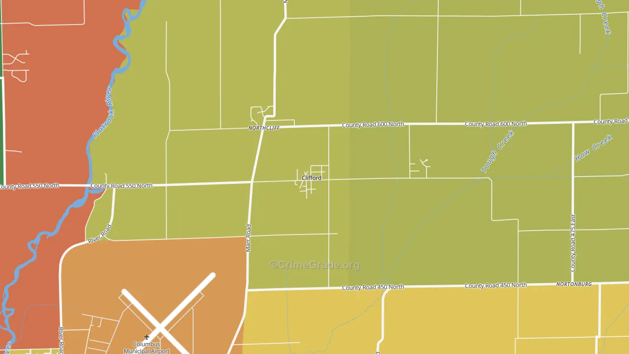 47226, IN Map of Drug-Related Crime Rates