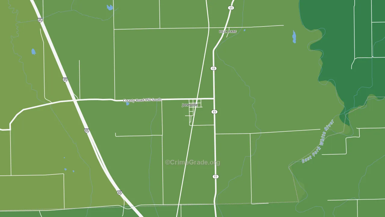 47247, IN Map of Drug-Related Crime Rates
