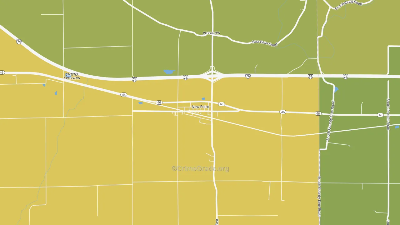 47263, IN Map of Drug-Related Crime Rates