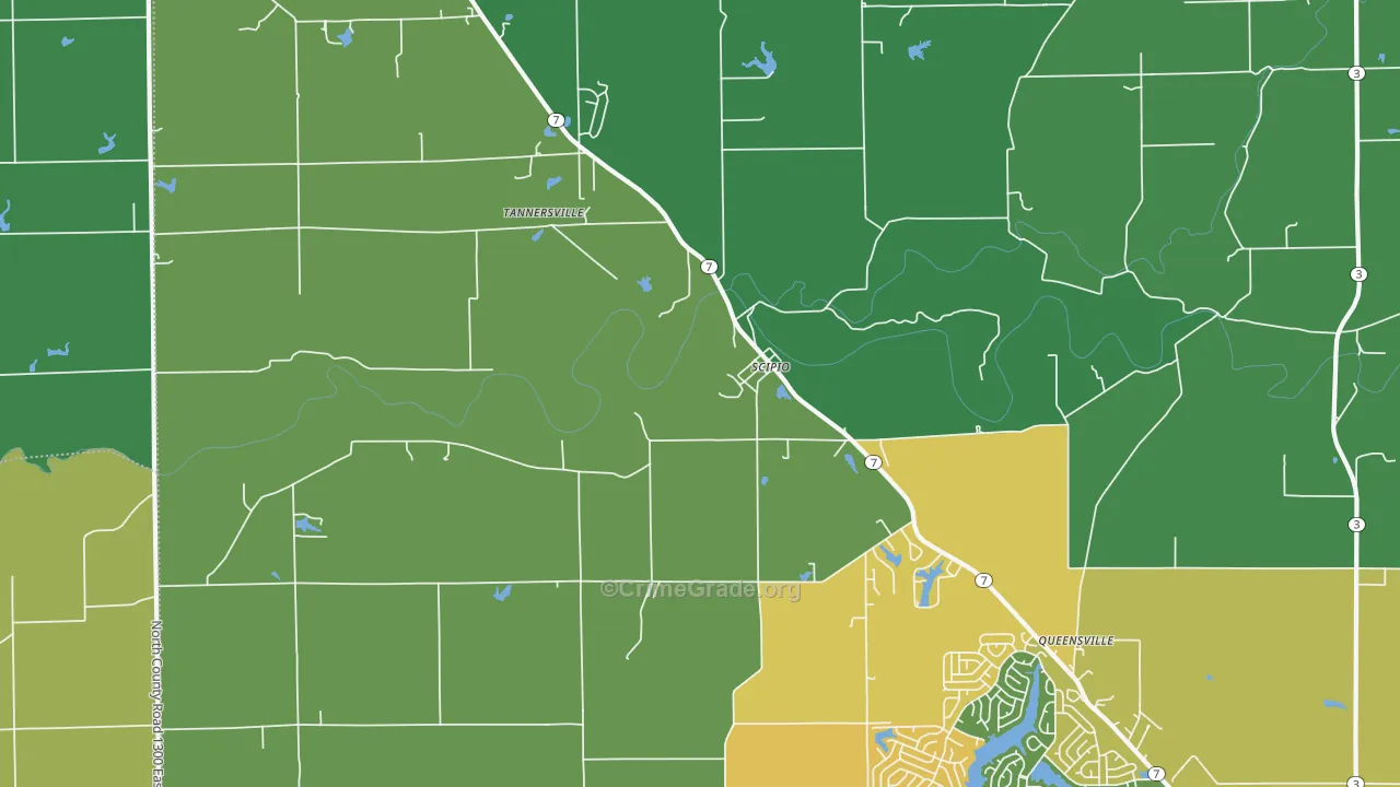 47273, IN Map of Drug-Related Crime Rates