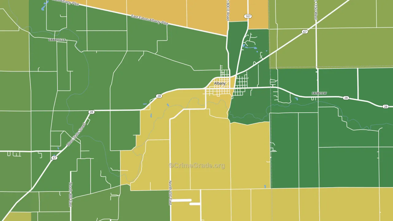 47320, IN Map of Drug-Related Crime Rates
