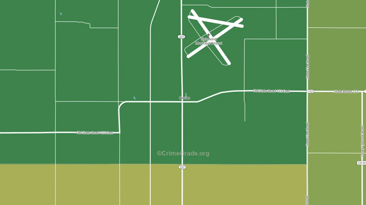 47324, IN Map of Drug-Related Crime Rates