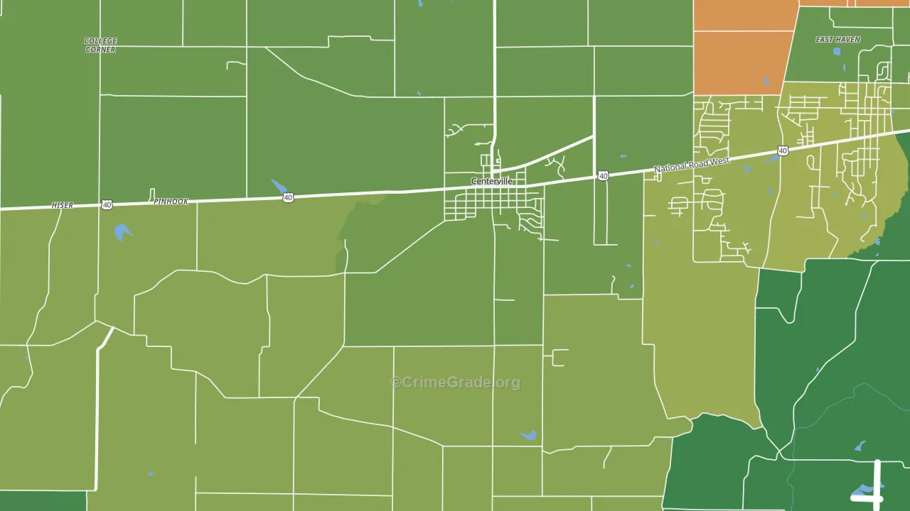 47330, IN Map of Drug-Related Crime Rates