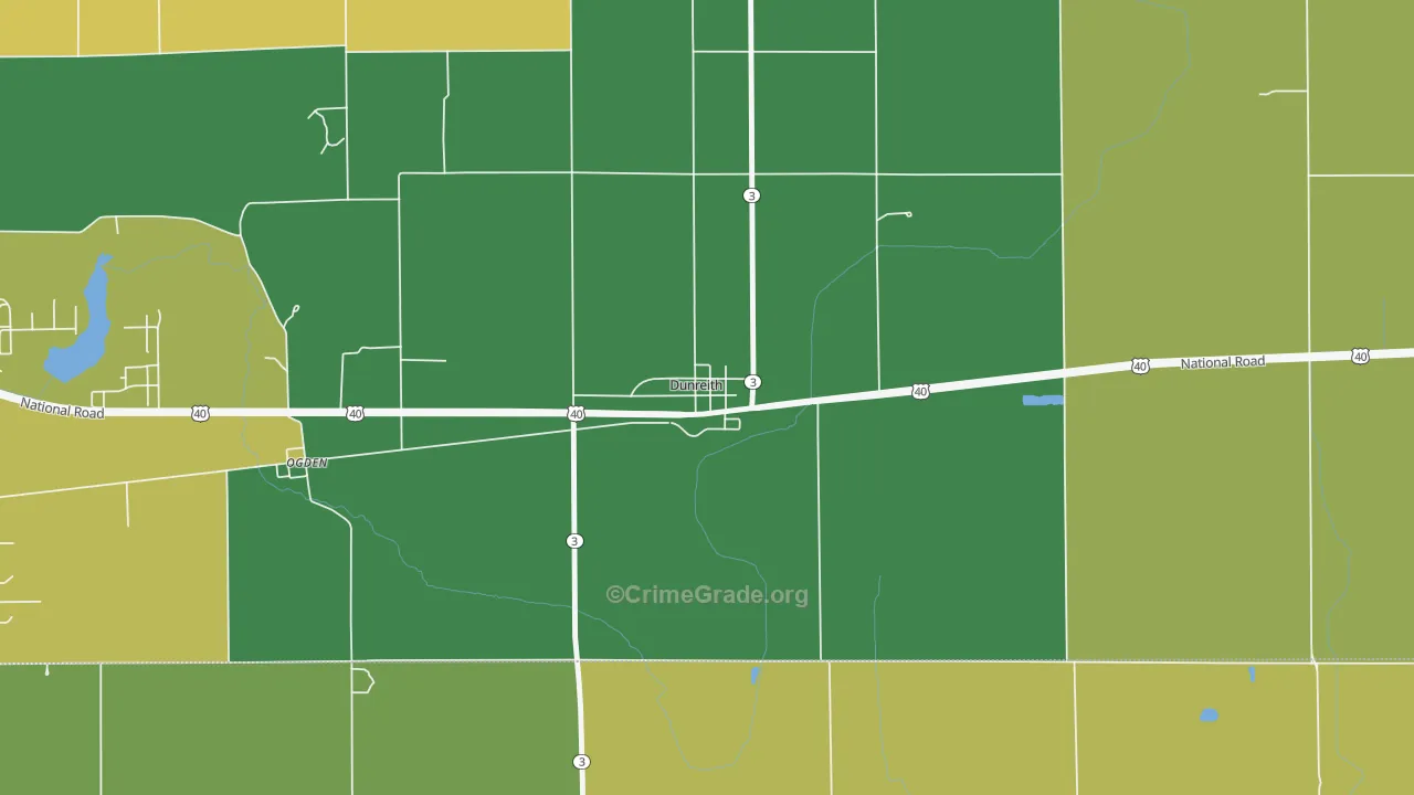 47337, IN Map of Drug-Related Crime Rates