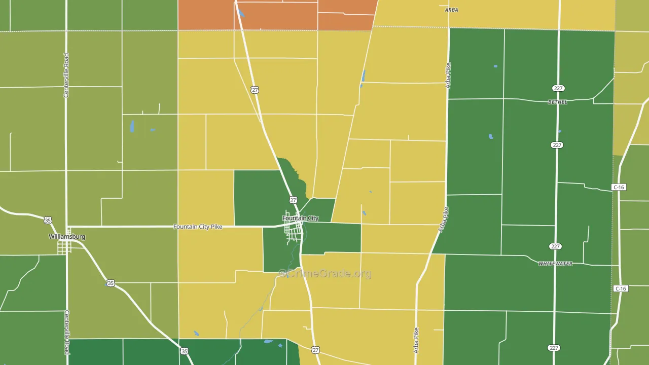 47341, IN Map of Drug-Related Crime Rates