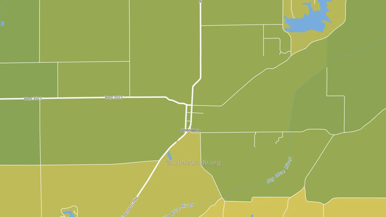 47344, IN Map of Drug-Related Crime Rates