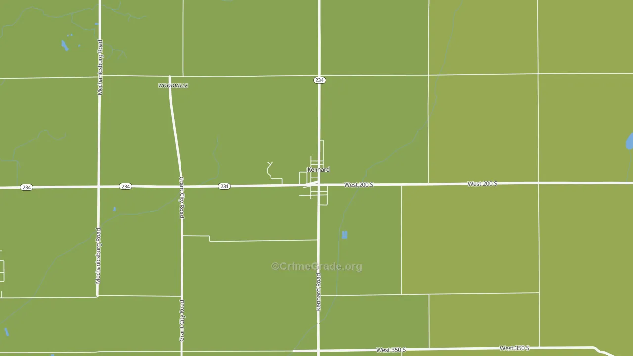 47351, IN Map of Drug-Related Crime Rates