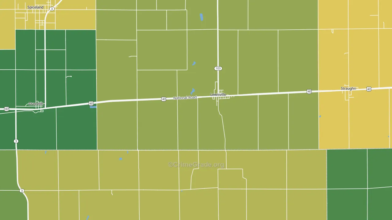 47352, IN Map of Drug-Related Crime Rates