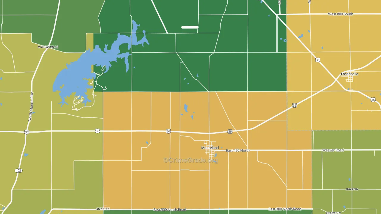 47360, IN Map of Drug-Related Crime Rates