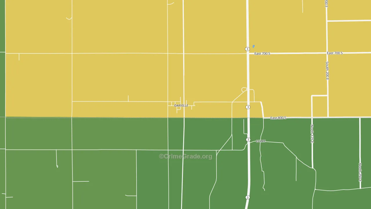 47367, IN Map of Drug-Related Crime Rates