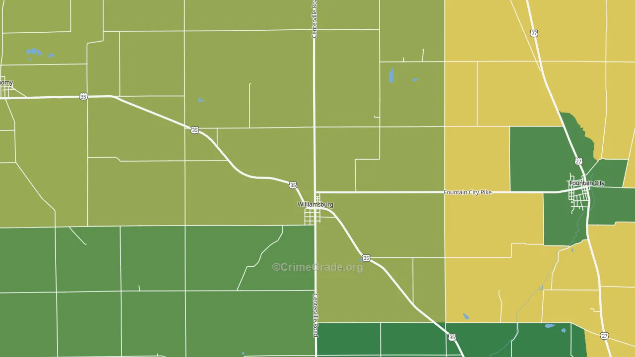 47393, IN Map of Drug-Related Crime Rates
