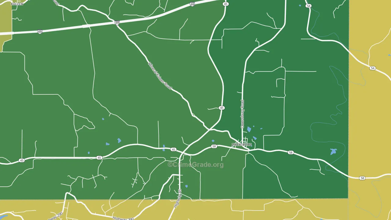 47453, IN Map of Drug-Related Crime Rates