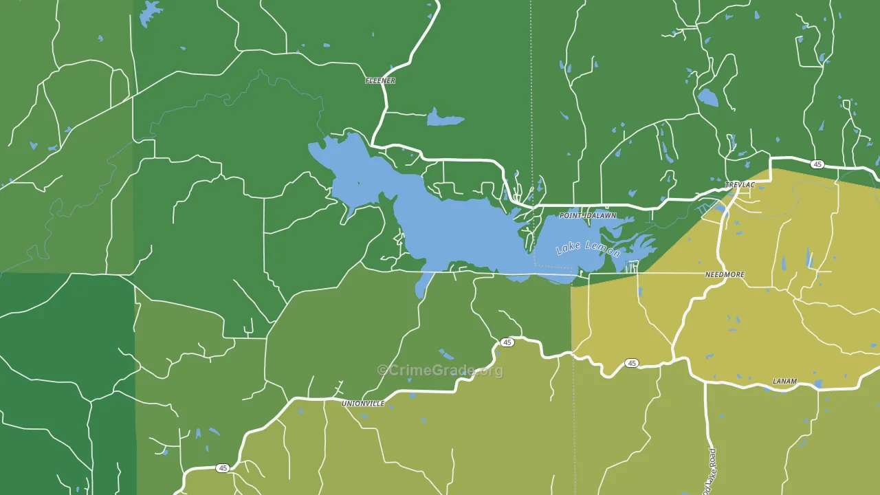47468, IN Map of Drug-Related Crime Rates