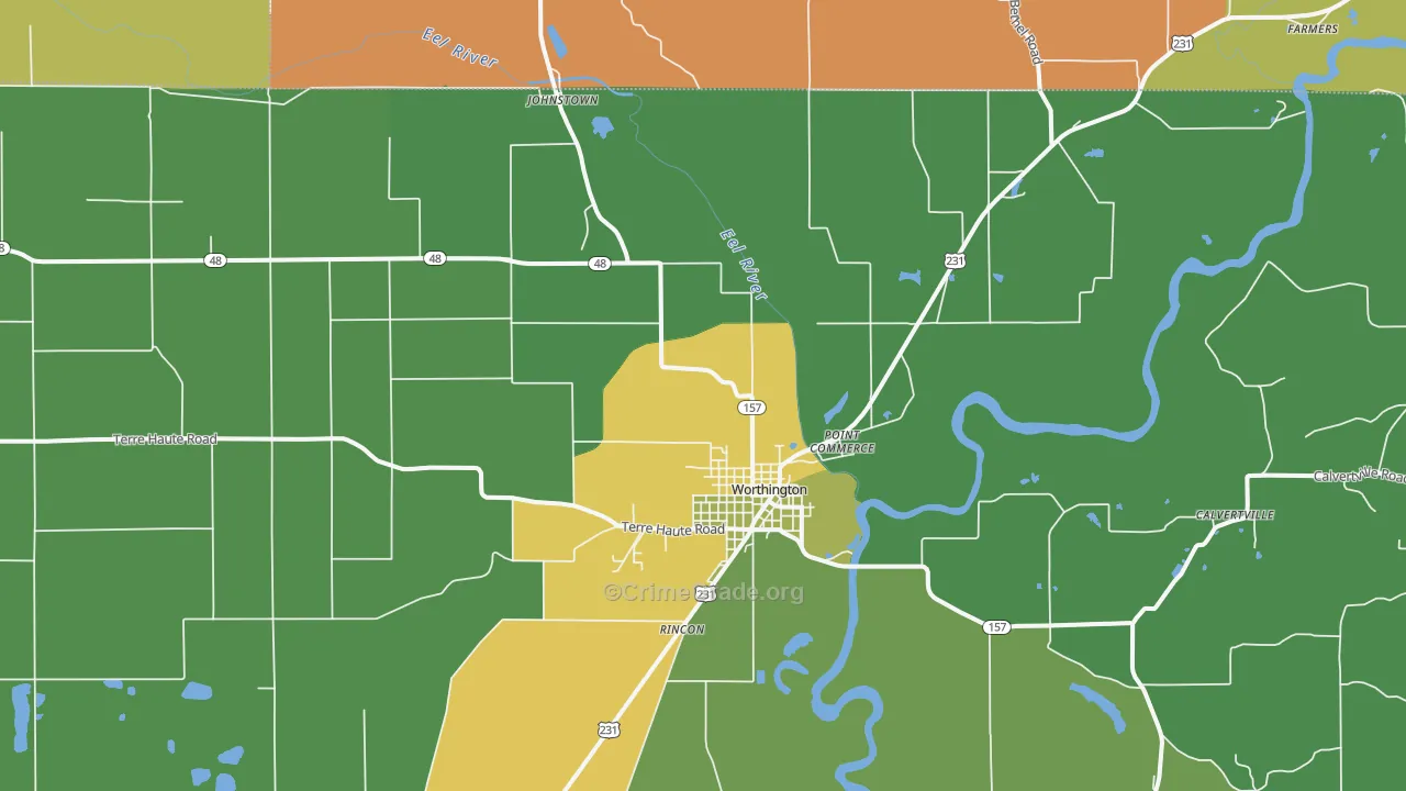47471, IN Map of Drug-Related Crime Rates