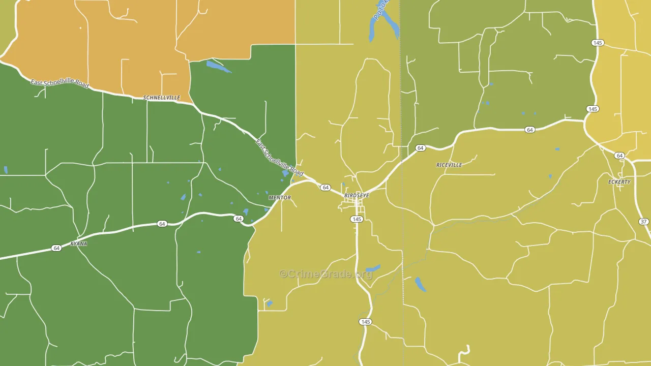 47513, IN Map of Drug-Related Crime Rates