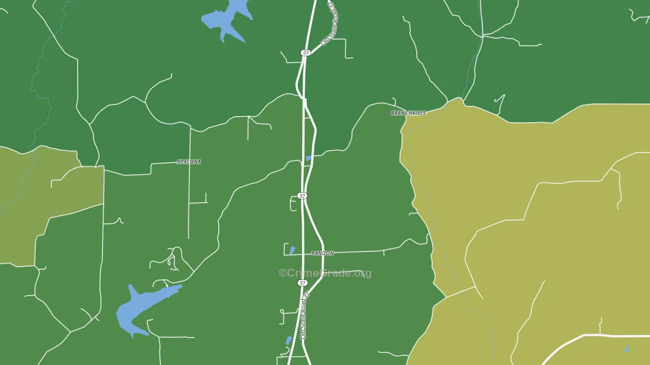 47514, IN Map of Drug-Related Crime Rates