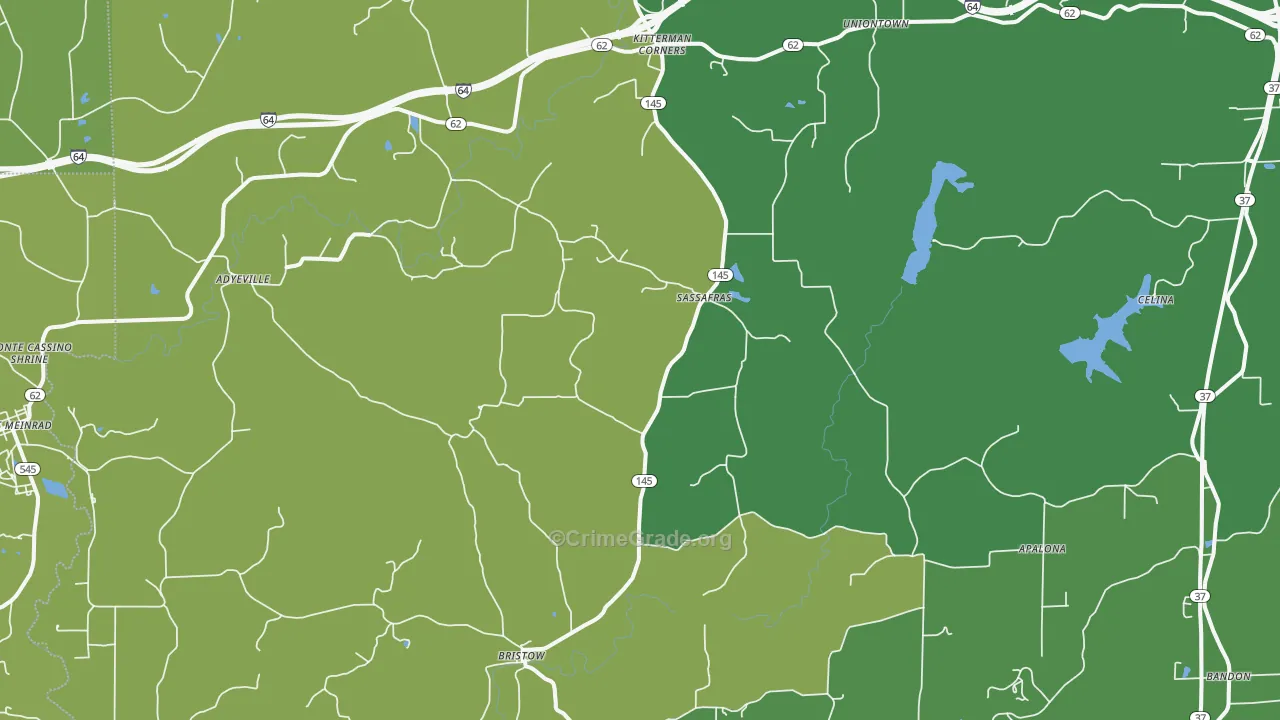 47515, IN Map of Drug-Related Crime Rates