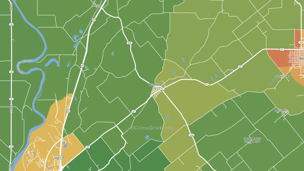 47516, IN Map of Drug-Related Crime Rates