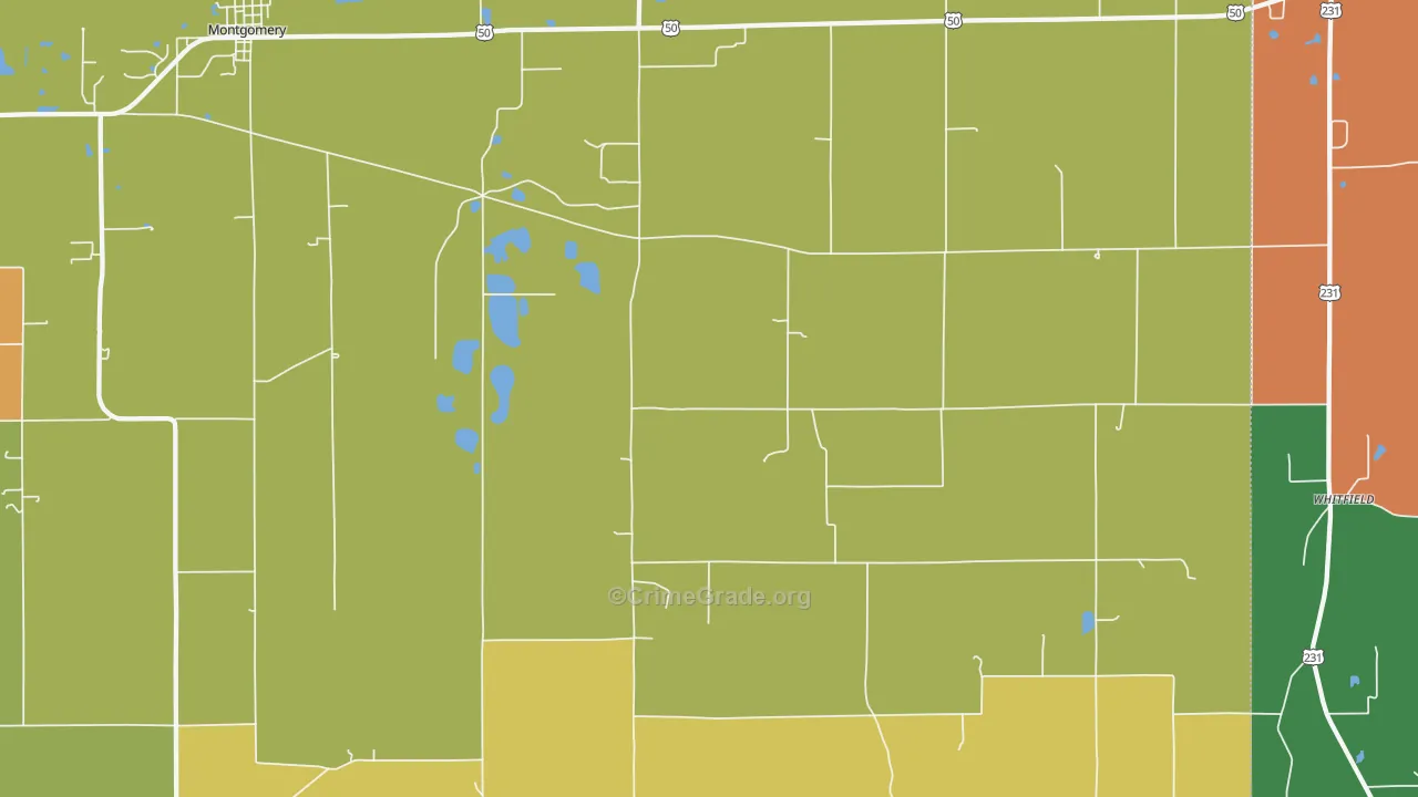 47519, IN Map of Drug-Related Crime Rates