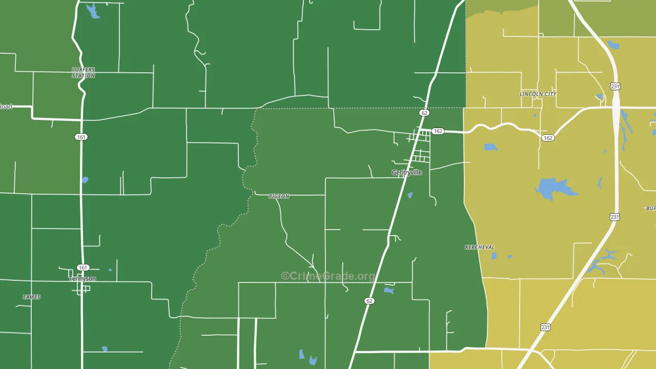 47537, IN Map of Drug-Related Crime Rates