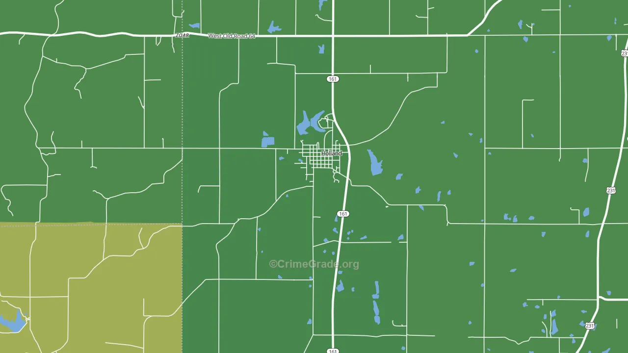 47541, IN Map of Drug-Related Crime Rates