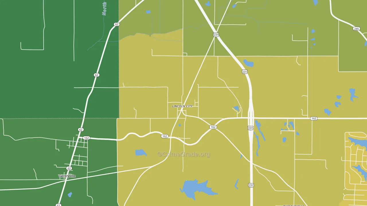 47552, IN Map of Drug-Related Crime Rates