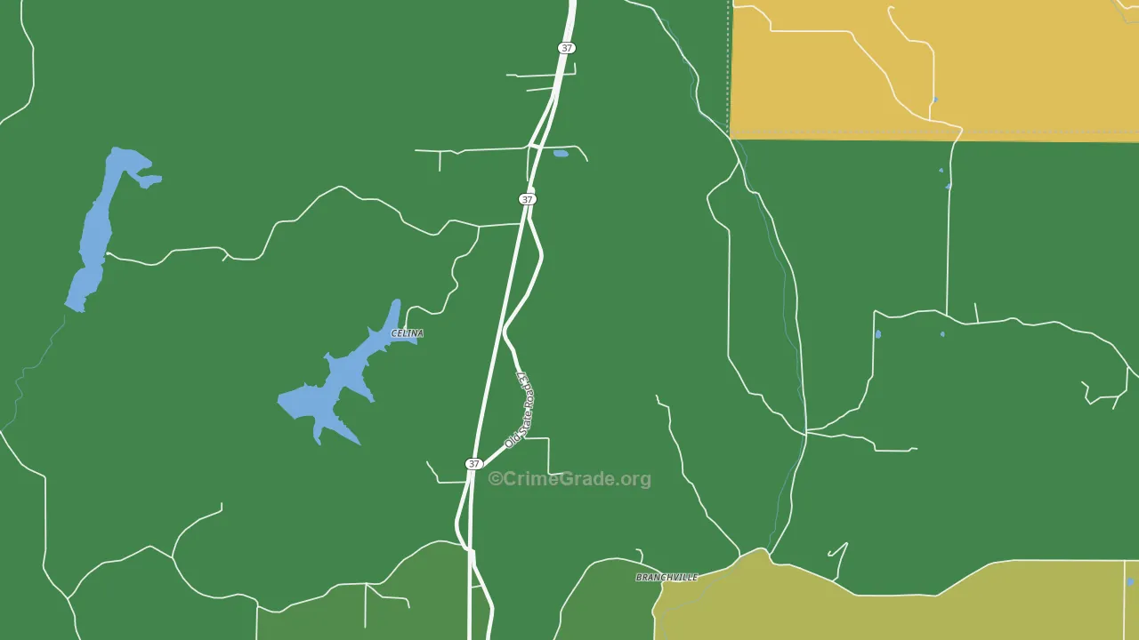 47576, IN Map of Drug-Related Crime Rates