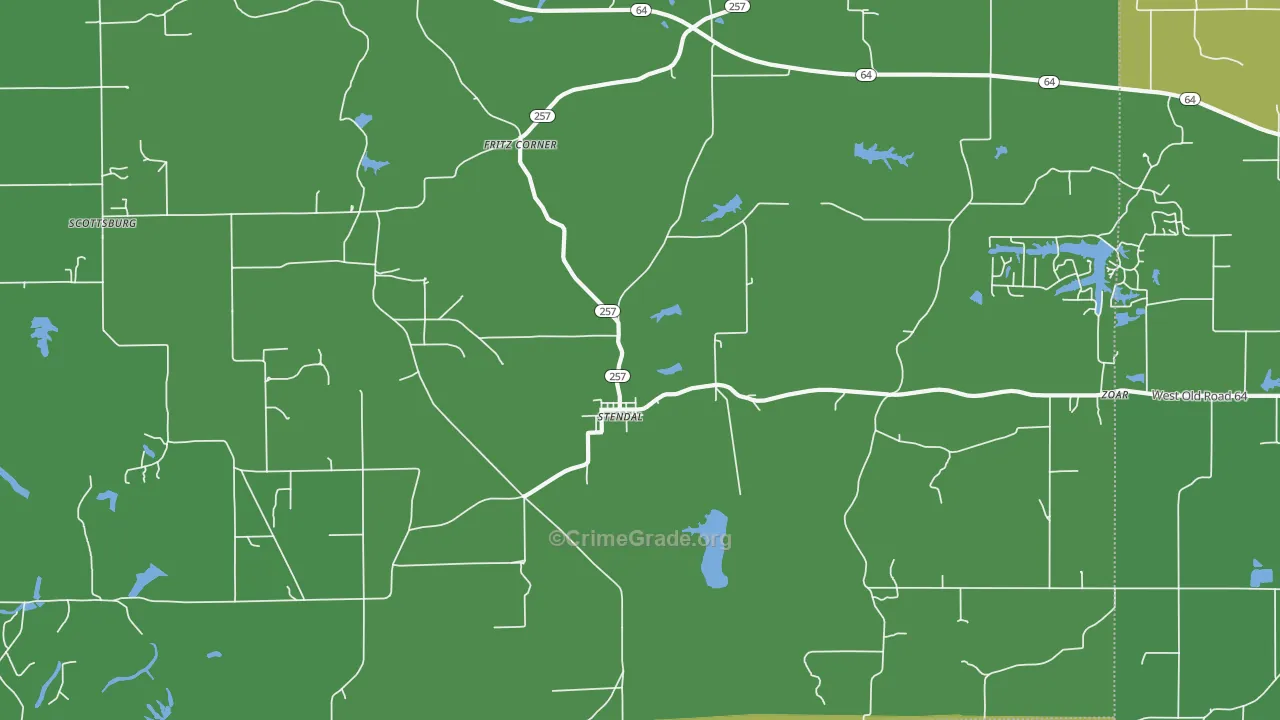 47585, IN Map of Drug-Related Crime Rates