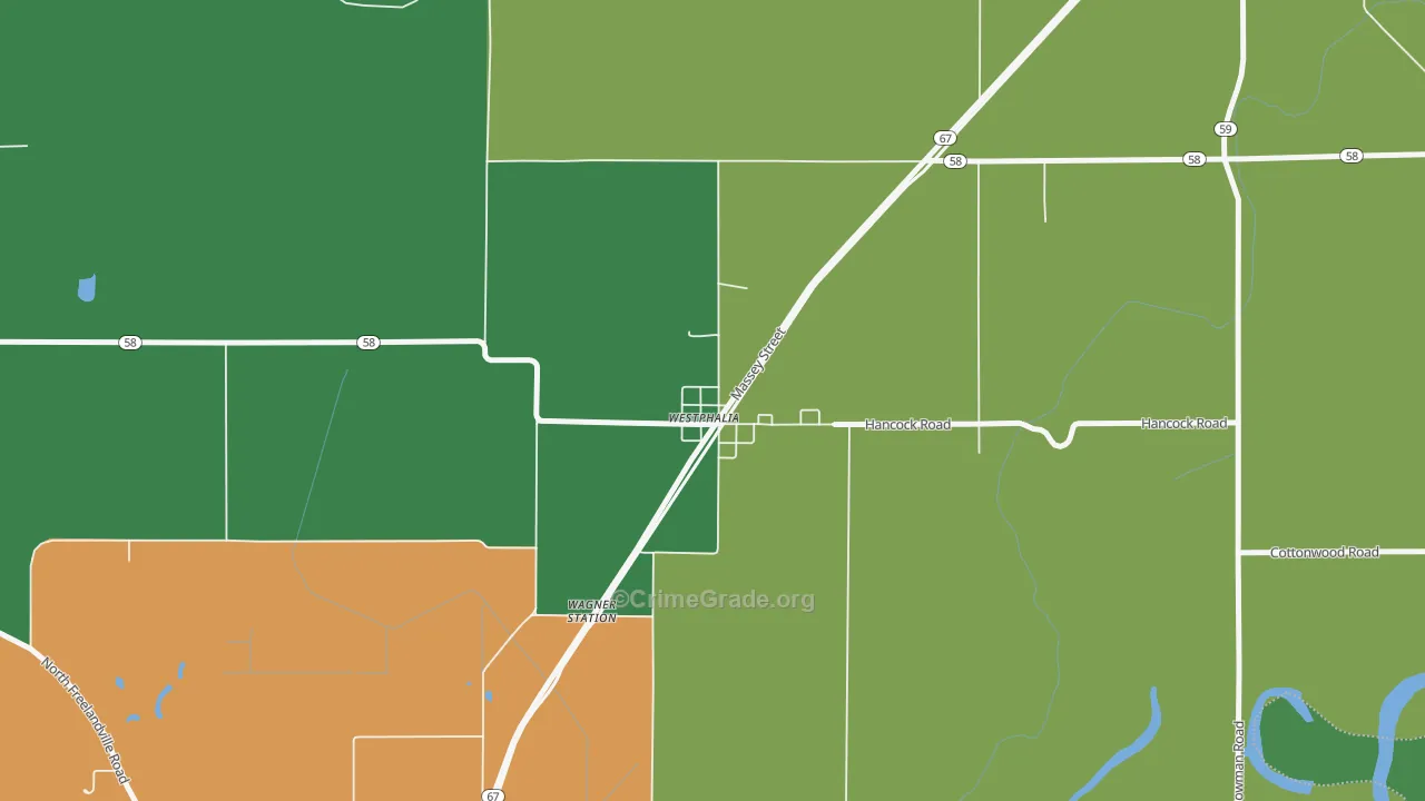 47596, IN Map of Drug-Related Crime Rates