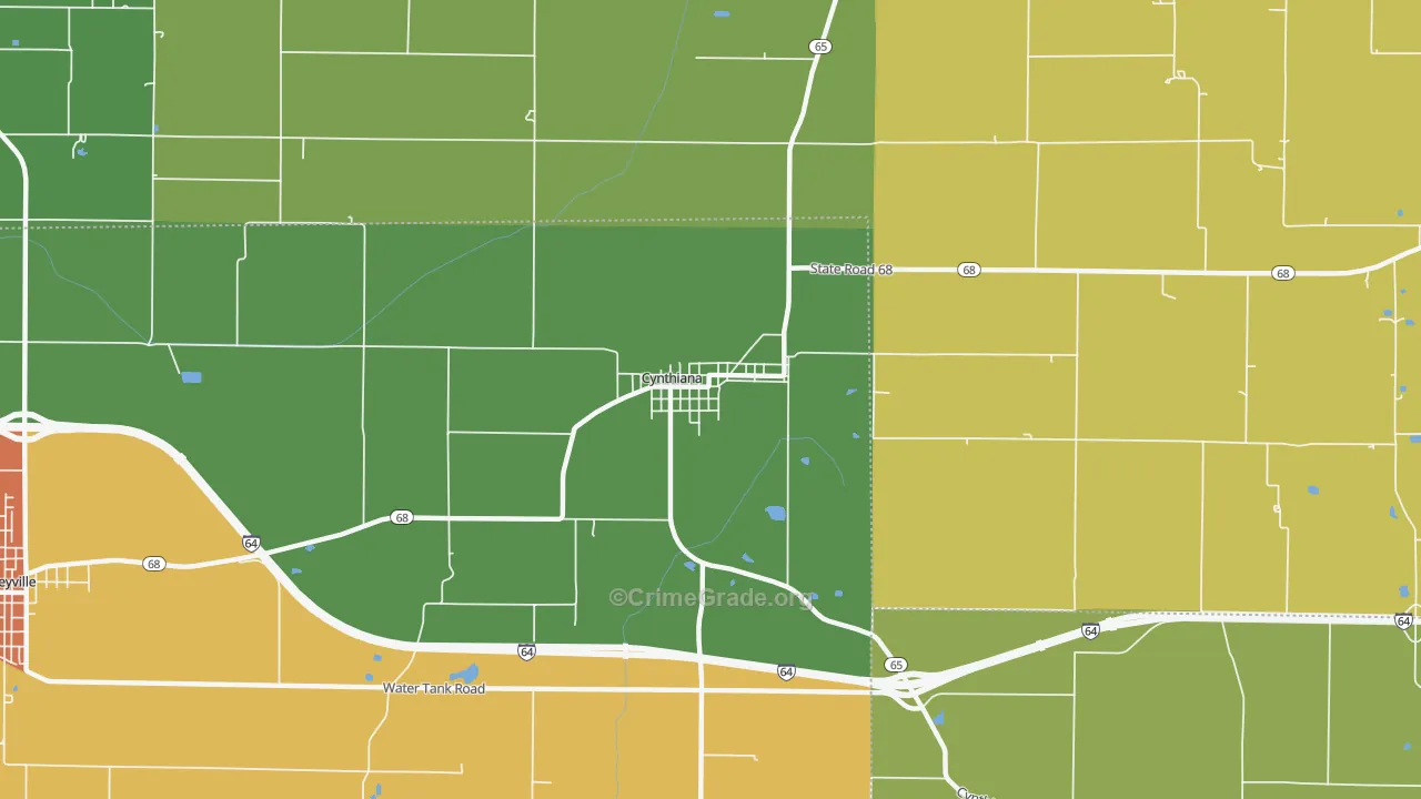 47612, IN Map of Drug-Related Crime Rates