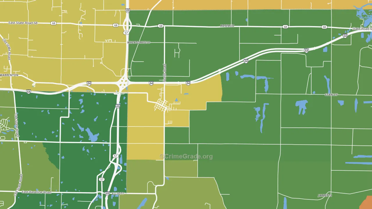 47613, IN Map of Drug-Related Crime Rates