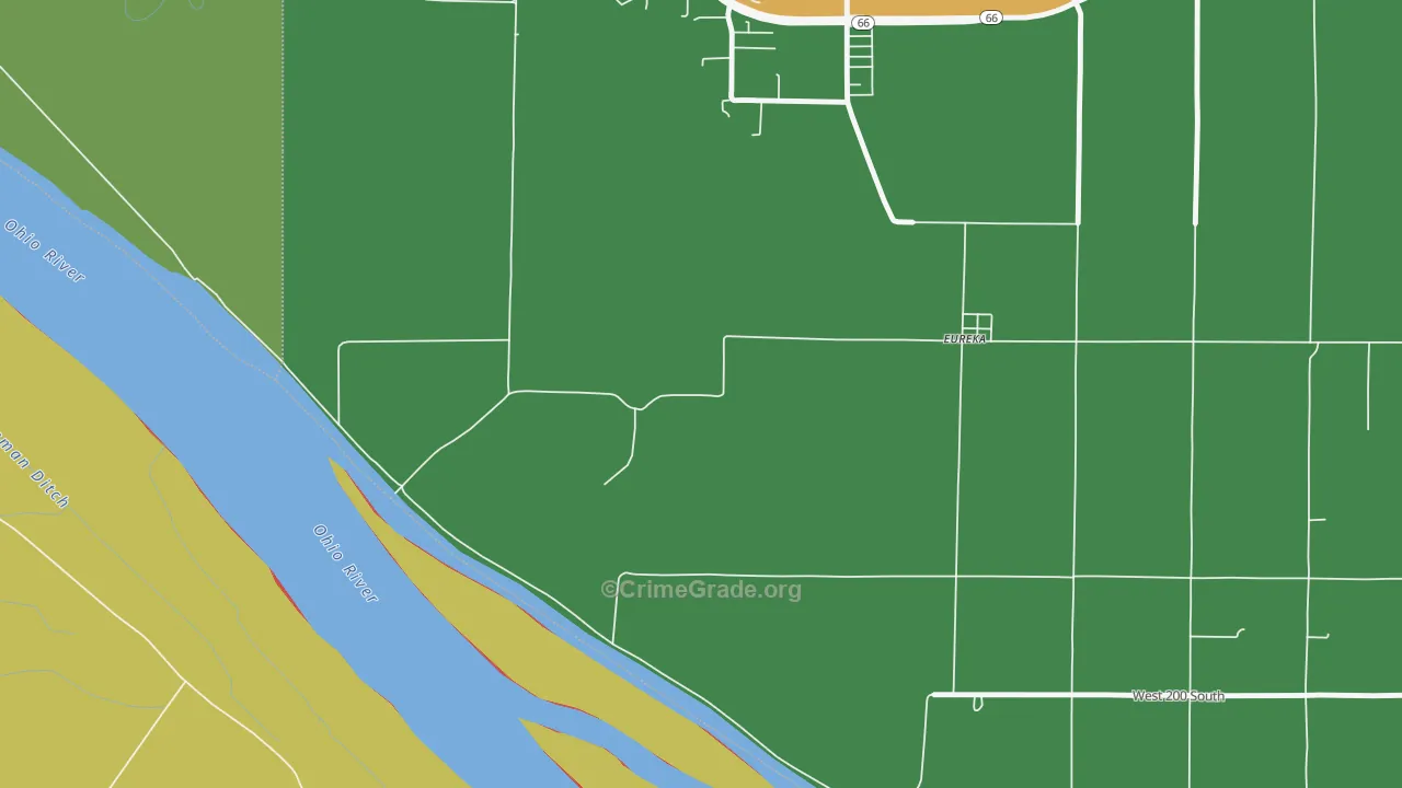 47617, IN Map of Drug-Related Crime Rates