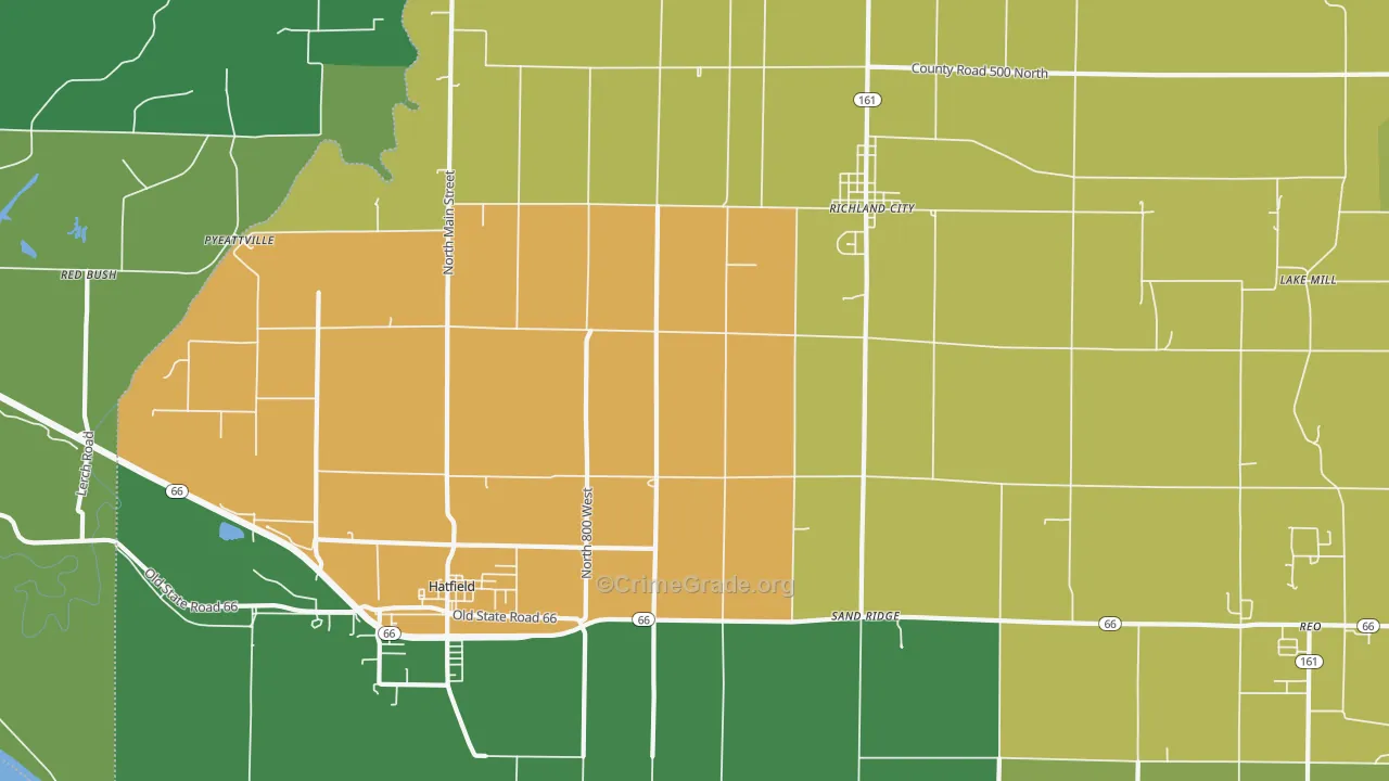 47634, IN Map of Drug-Related Crime Rates