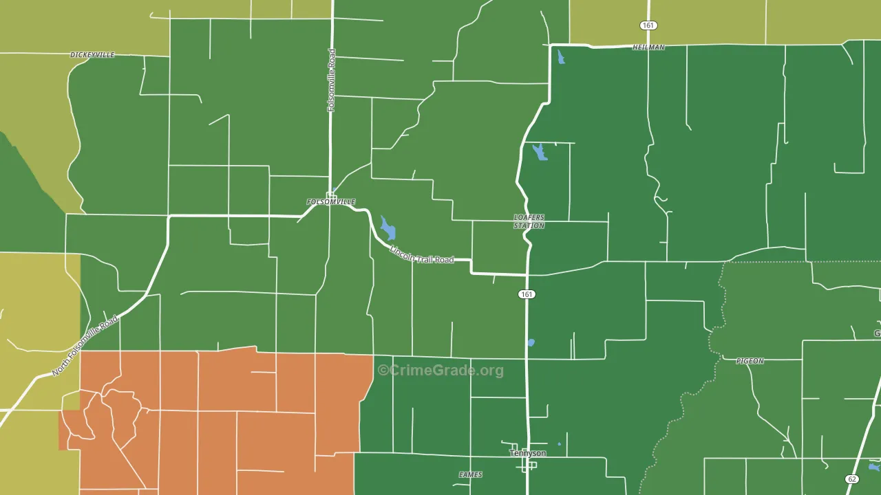 47637, IN Map of Drug-Related Crime Rates