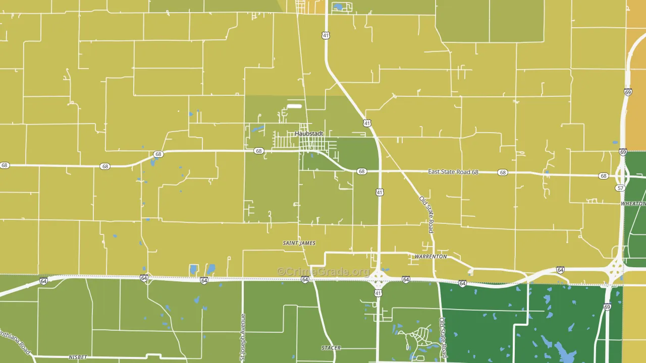 47639, IN Map of Drug-Related Crime Rates