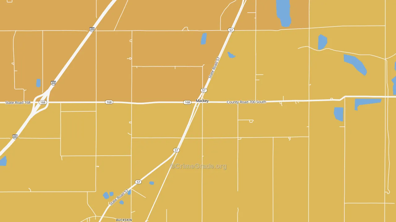 47654, IN Map of Drug-Related Crime Rates