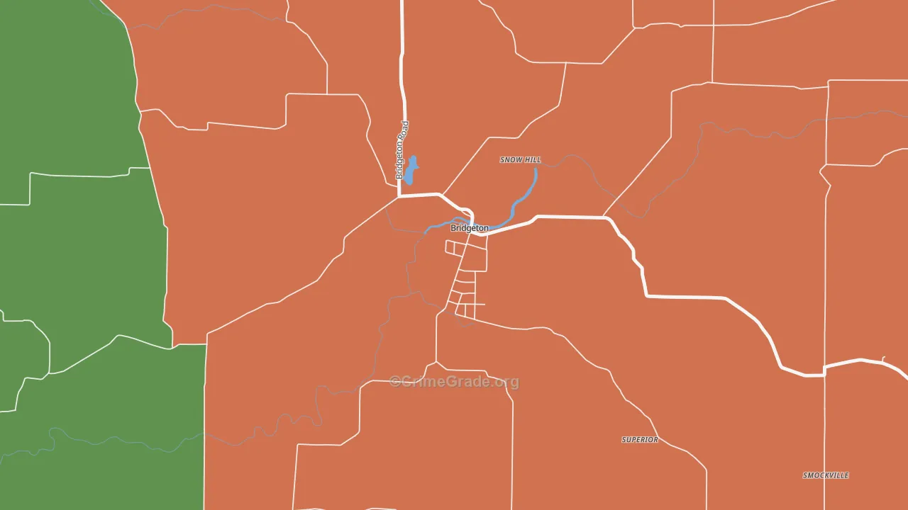 47836, IN Map of Drug-Related Crime Rates