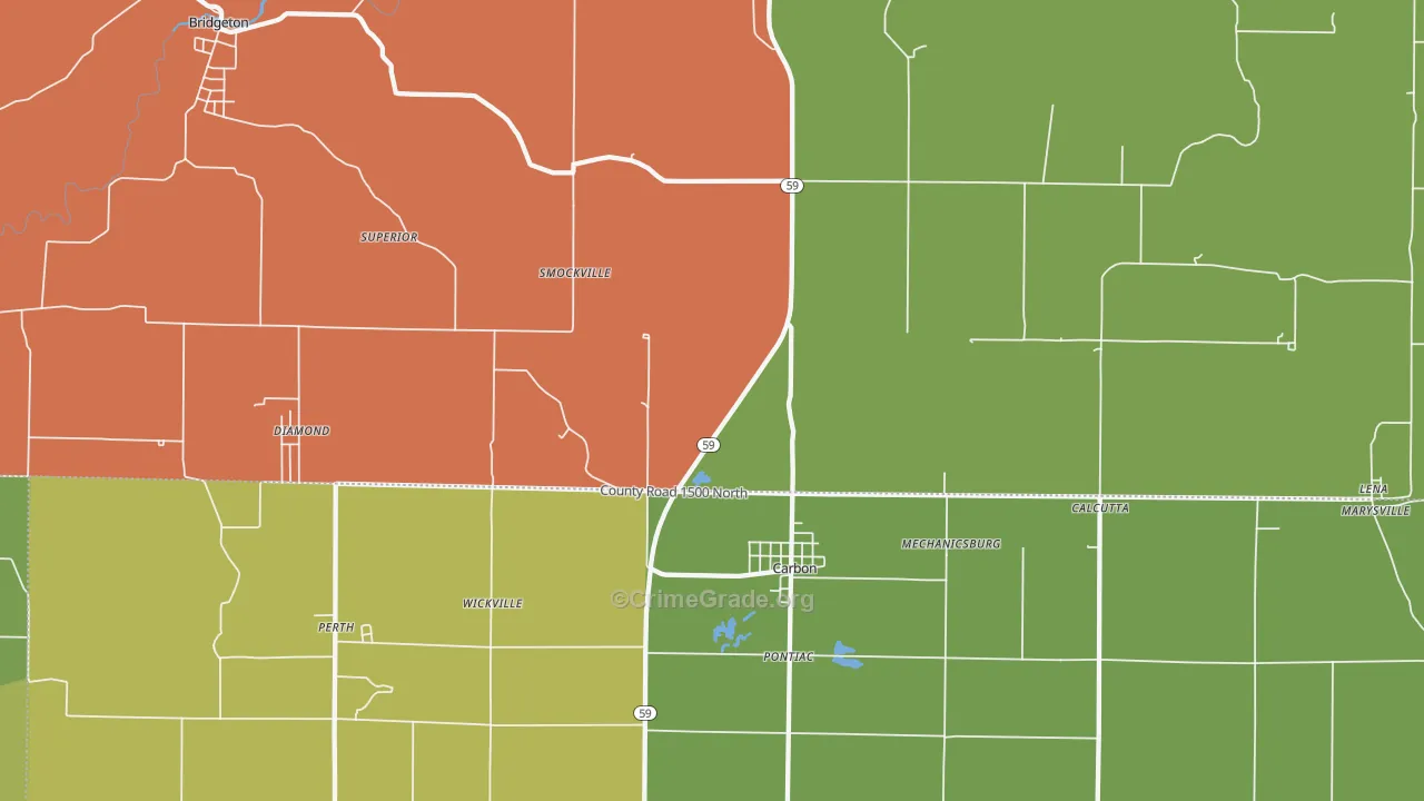 47837, IN Map of Drug-Related Crime Rates