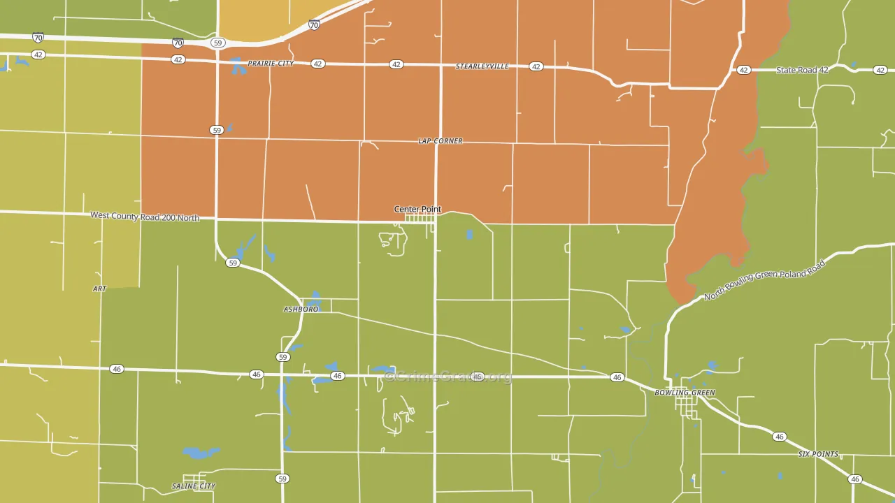 47840, IN Map of Drug-Related Crime Rates