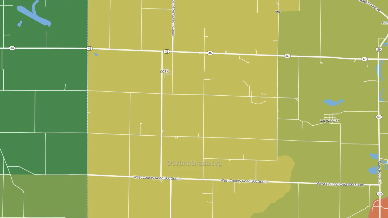 47846, IN Map of Drug-Related Crime Rates