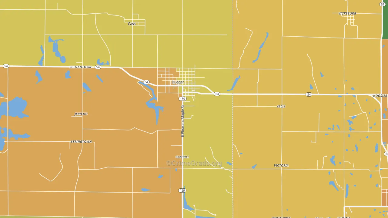 47848, IN Map of Drug-Related Crime Rates