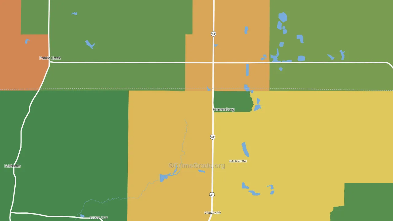 47850, IN Map of Drug-Related Crime Rates