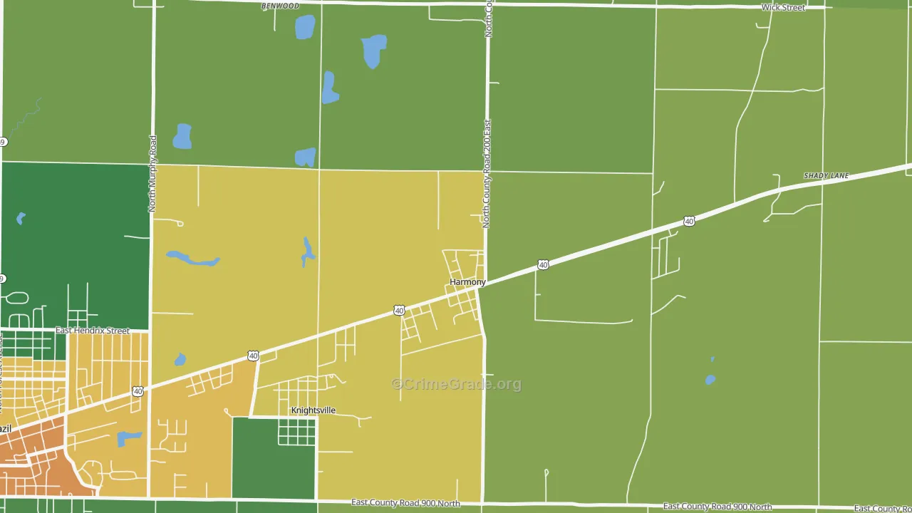 47853, IN Map of Drug-Related Crime Rates
