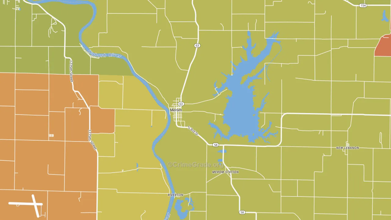 47861, IN Map of Drug-Related Crime Rates