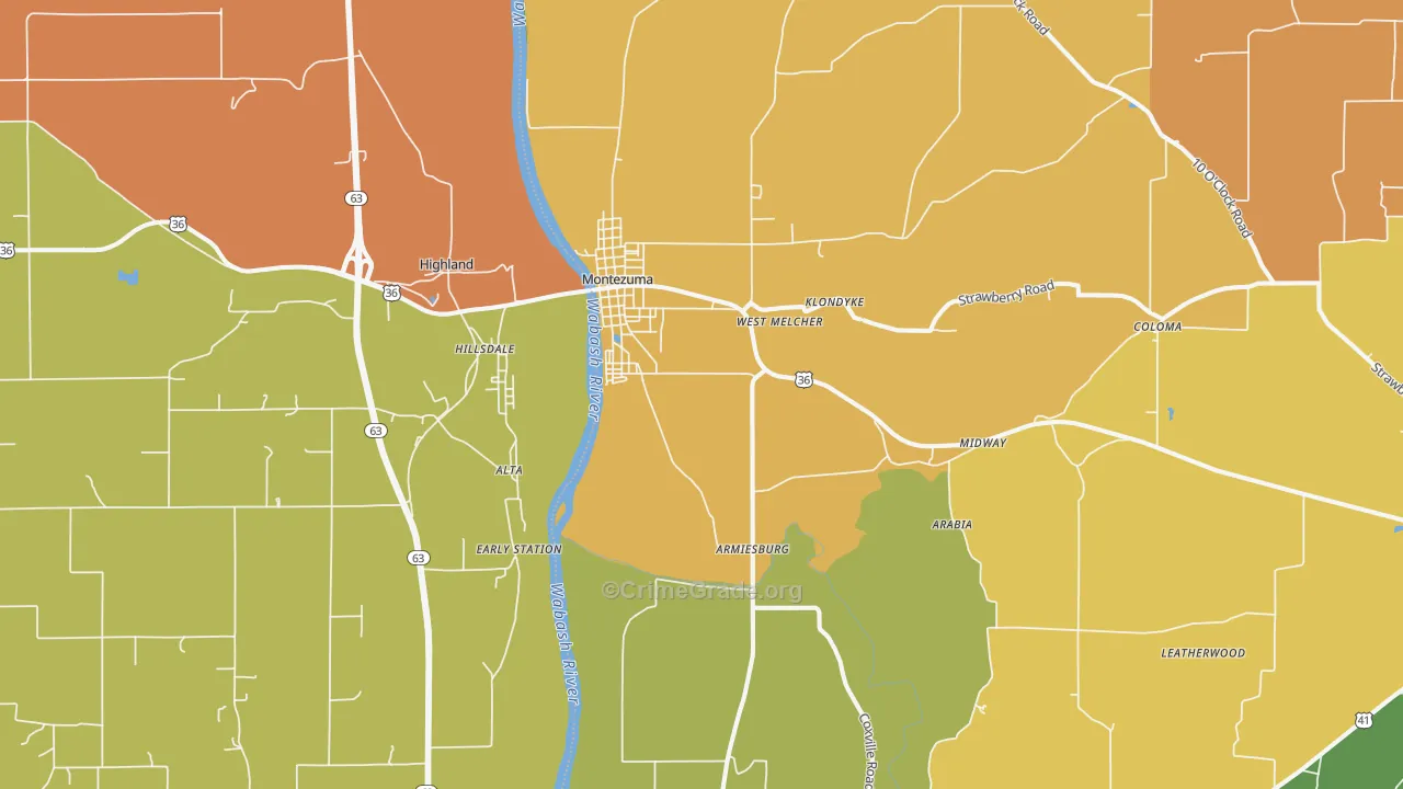47862, IN Map of Drug-Related Crime Rates
