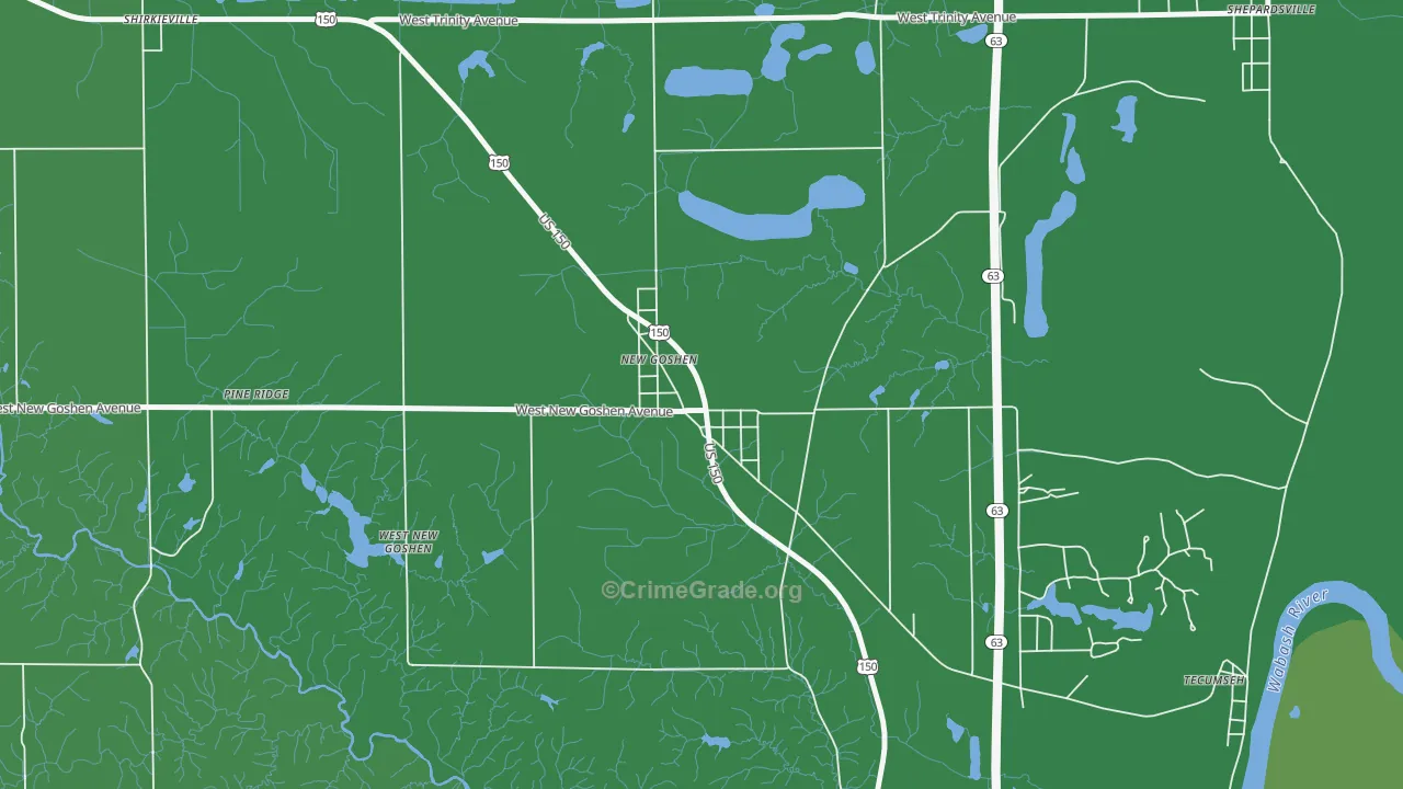 47863, IN Map of Drug-Related Crime Rates